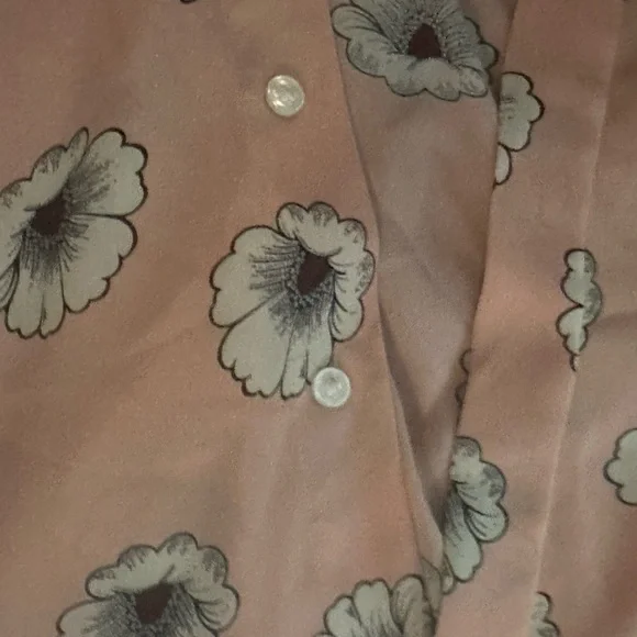 Ann Taylor Pink Floral Button Down Shirt - Picture 6 of 7